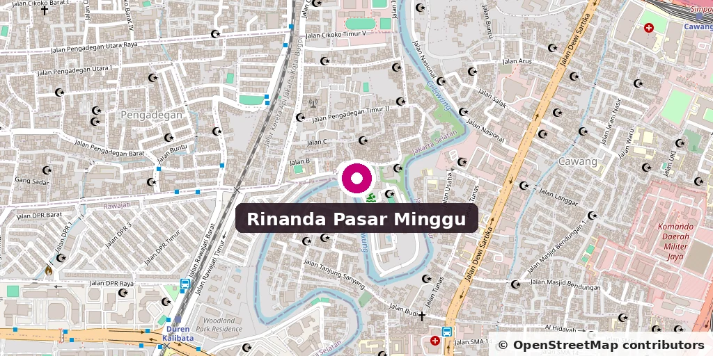 Peta lokasi Rinanda Skin Care Center Pasar Minggu di Apartemen Pancoran Riverside